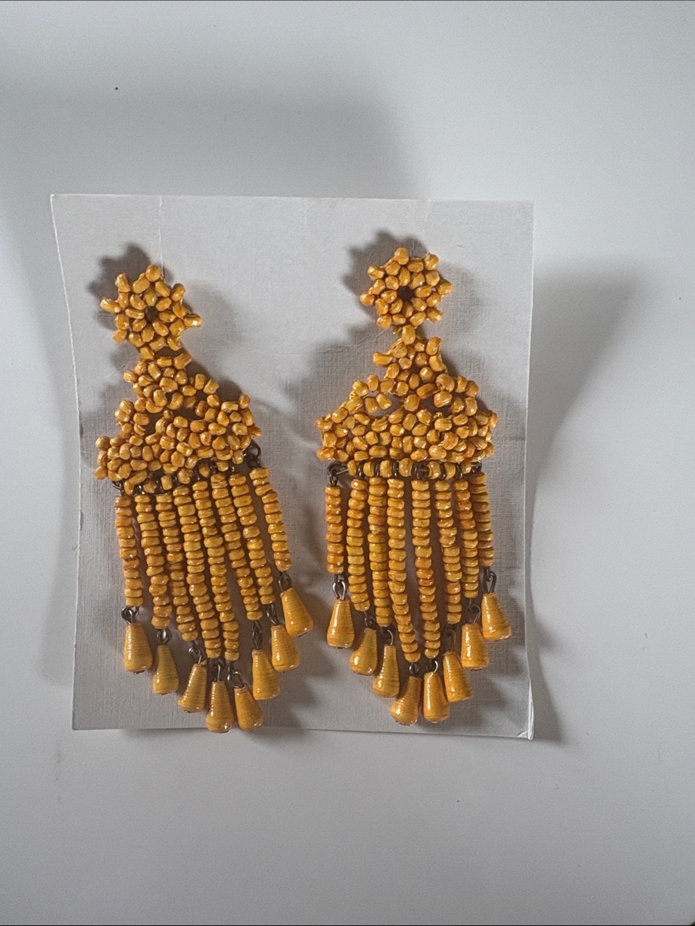Beaded yellow Summer Earrings ☀️🌞